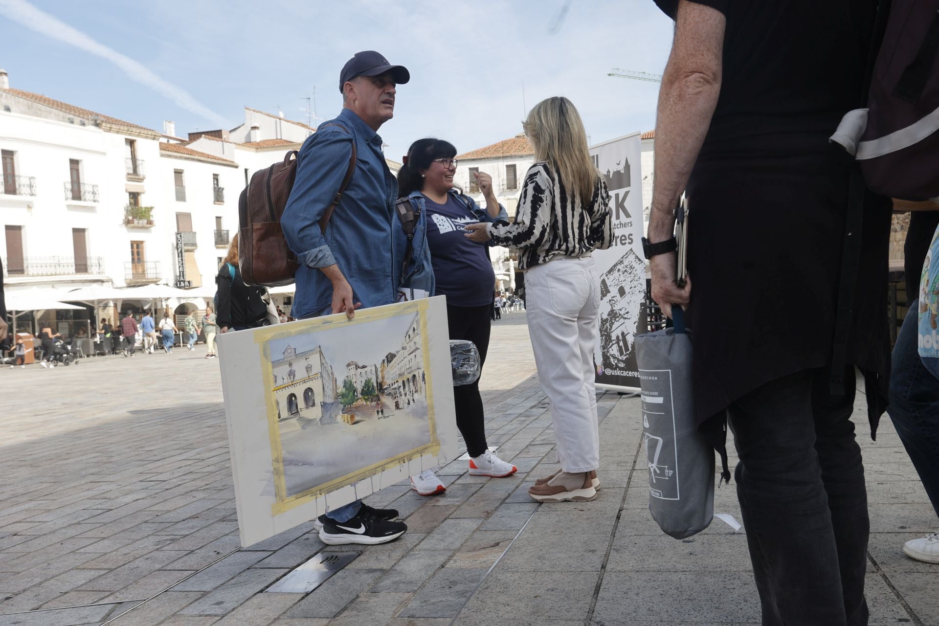 Fotos | Dibujantes en las calles de Cáceres