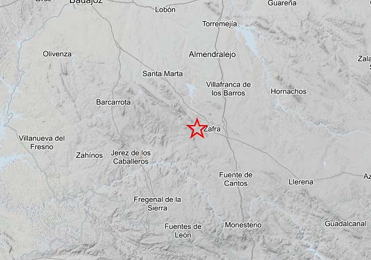 Epicentro del terremoto.