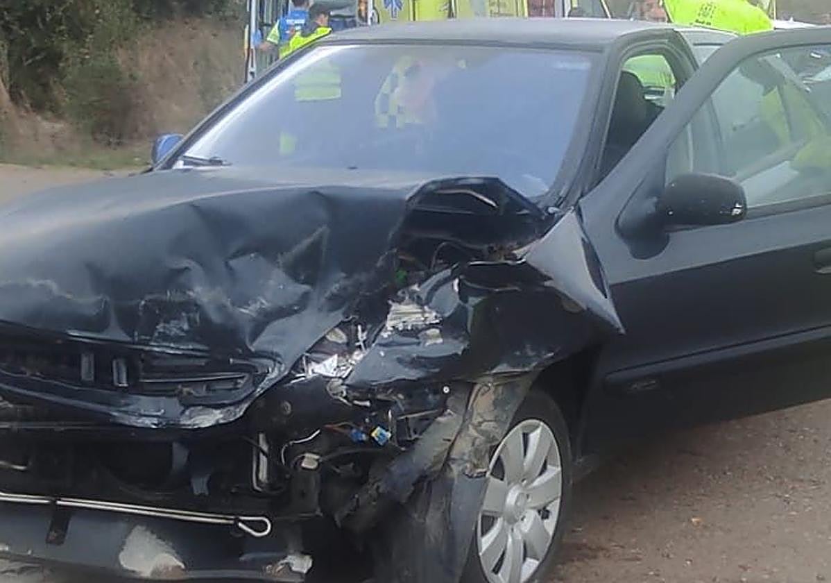 Estado en el que ha quedado uno de los coches.