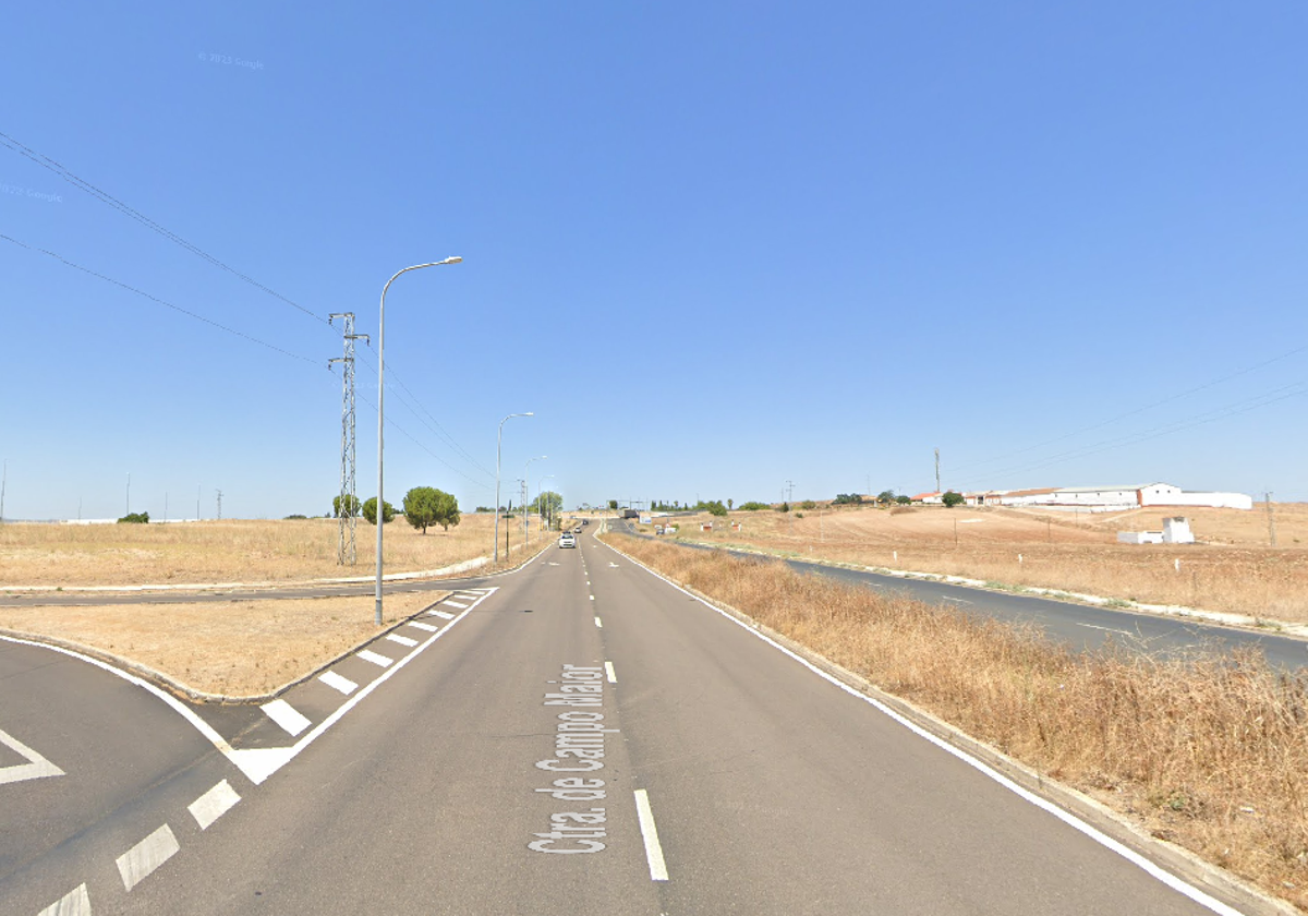 Carretera que une Badajoz con Campomayor.