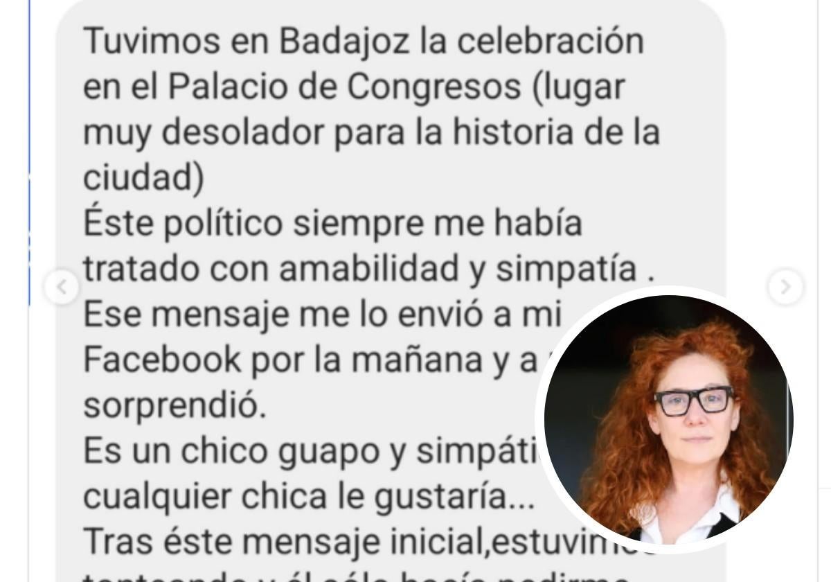 Parte del mensaje que la mujer envió a Fallarás y ella ha publicado en su perfil de Instagram.