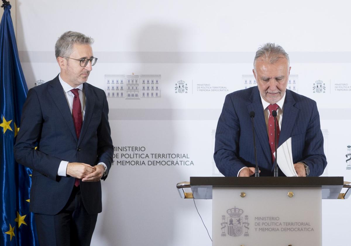 El ministro Ángel Víctor Torres en la reunión del Comité preparatorio de la Conferencia de Presidentes.