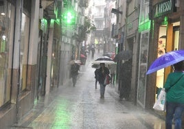 Lluvia en Plasencia en este mes de octubre.