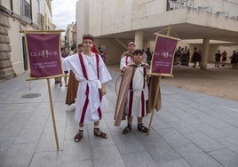 Inicio de la pompa gladiatoria de ayer en el Templo de Diana.