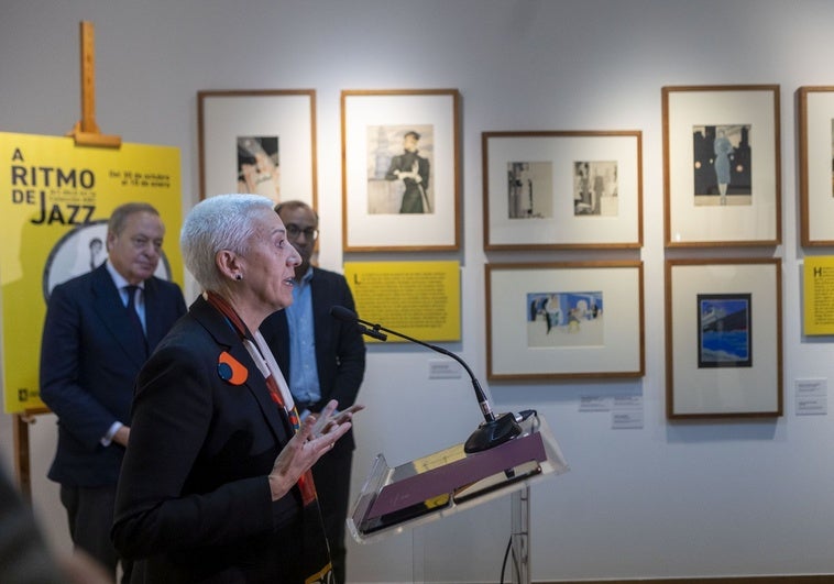 Inmaculada Corcho, directora del museo ABC, durante la inauguración de la muestra del Palacio de la Isla.