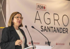 La consejera de Agricultura, Mercedes Morán, durante su intervención en el evento.