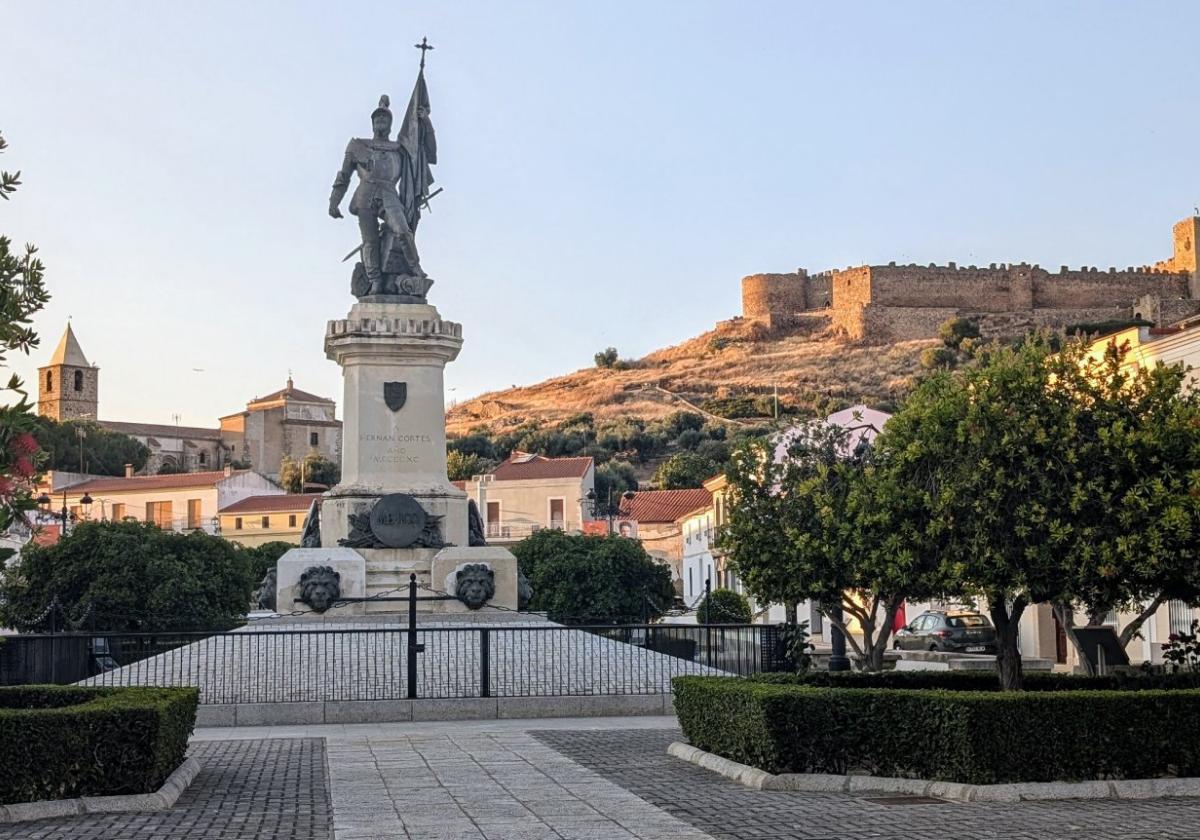 Plaza de Hernán Cortés en Medellín.