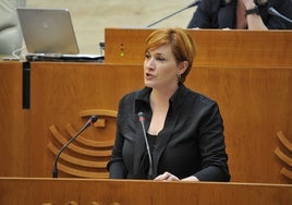 La diputada socialista Nayara Basilio, en el pleno de la Asamblea.