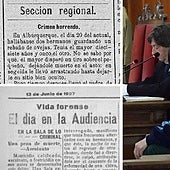 Recortes sobre casos de fratricidio y el juicio de Rafael Ortiz.