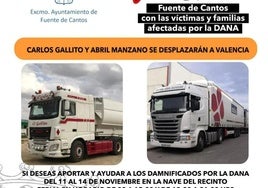 Fuente de Cantos organiza una recogida solidaria para ayudar a las víctimas de la DANA en Valencia