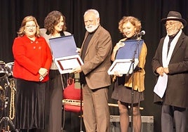 José Manuel Villafaina, durante el homenaje.