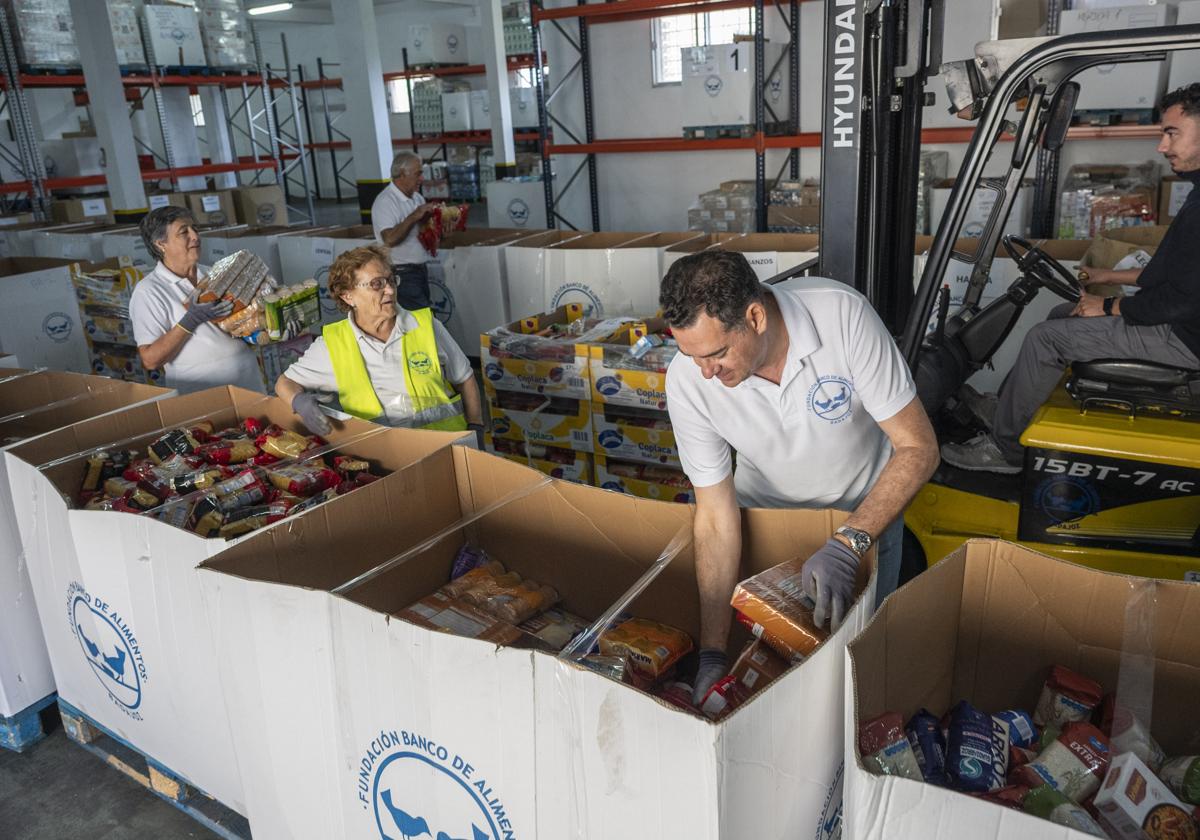 Recogida de la Fundación Banco de Alimentos de Badajoz.