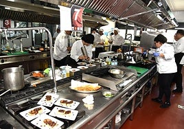 Un momento del concurso el IES Santa Bárbara de Plasencia.