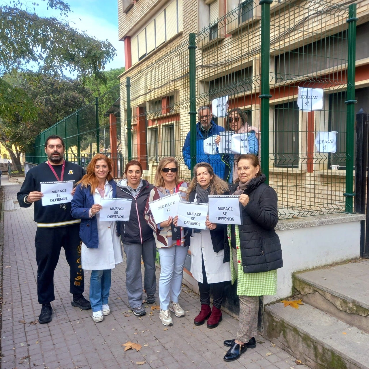 Protestas de los docentes en defensa de Muface en Extremadura