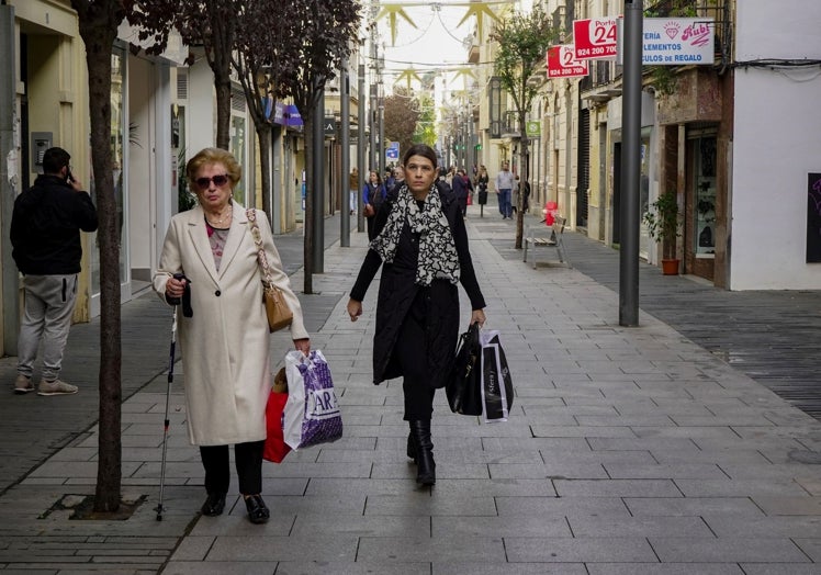 Calle Menacho este viernes por la mañana.