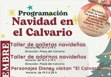 El barrio del Calvario celebra la Navidad con una variada programación el 14 de diciembre