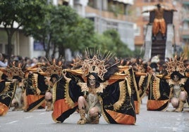 La comparsa Caribe en el último desfile del Carnaval de Badajoz, en el que logró la victoria.