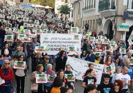 Manifestación ciudadana contra la mina de litio el pasado mes de noviembre.