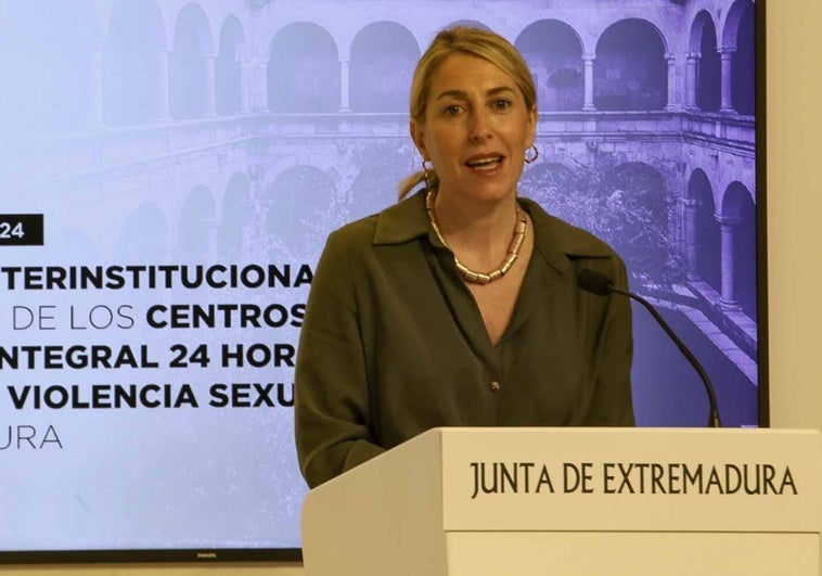 María Guardiola, esta mañana, en Presidencia de la Junta.