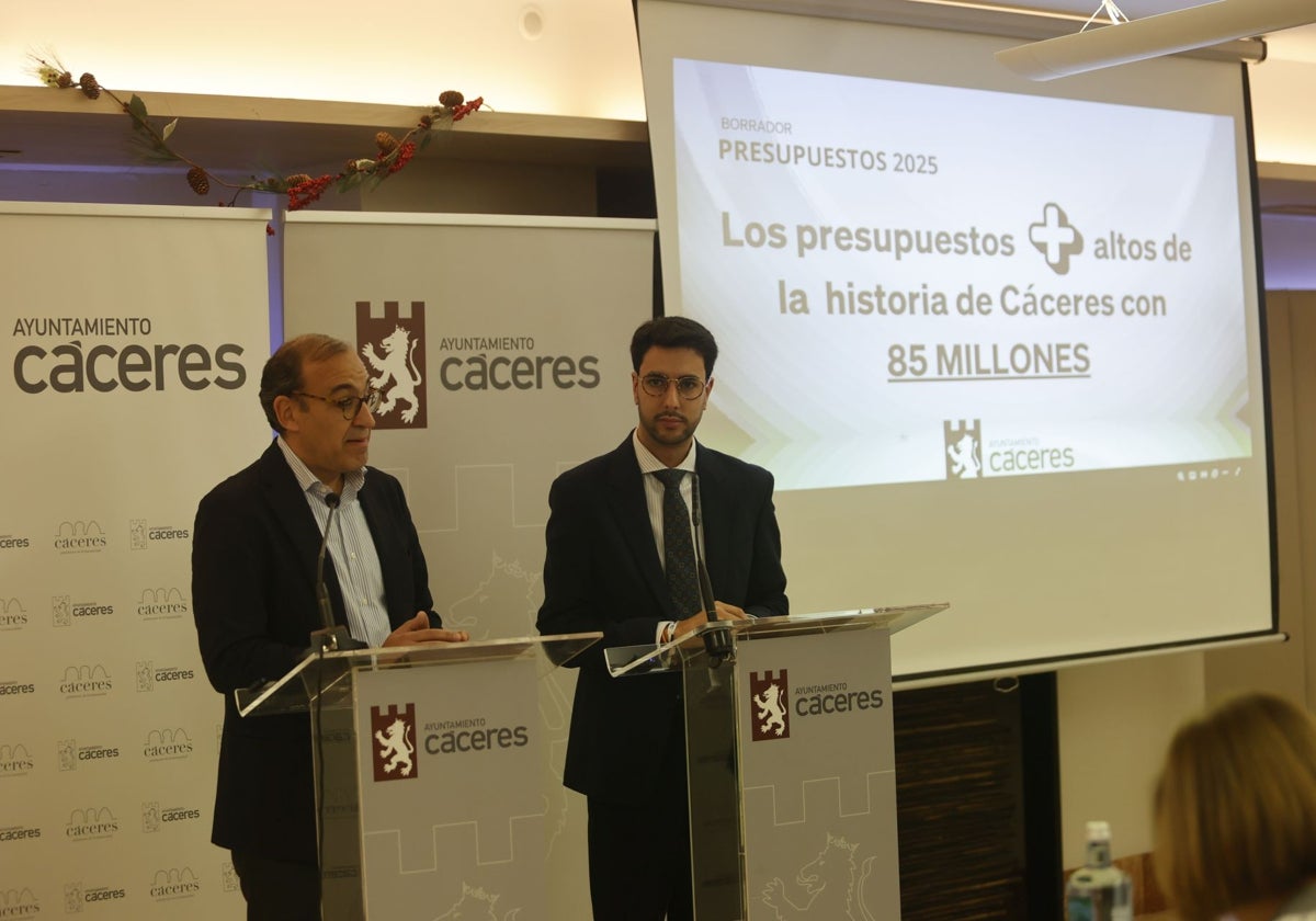 Cáceres presenta un presupuesto que roza los 85 millones, pendiente de lo que decidan Vox y PSOE