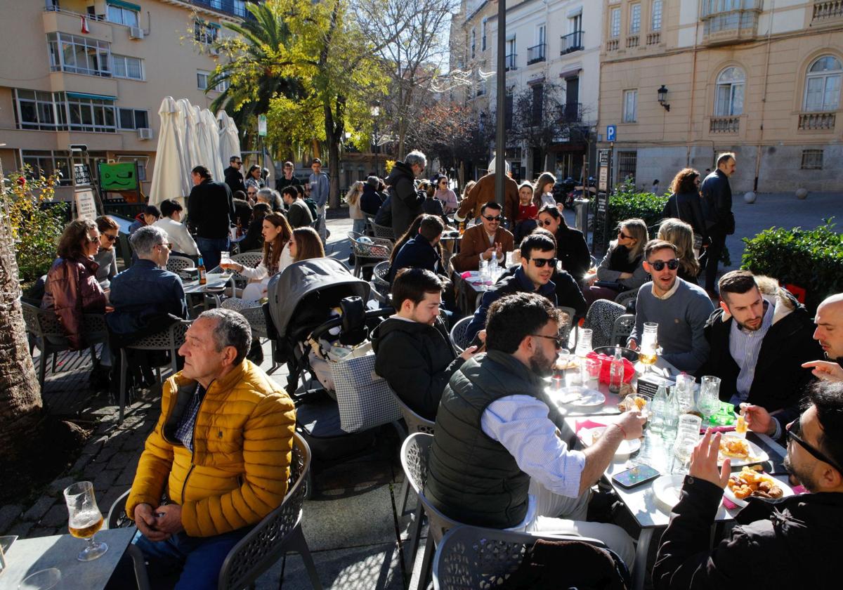 Cañas de Nochebuena en Cáceres.