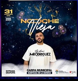 Celebración de la Nochevieja en la carpa municipal
