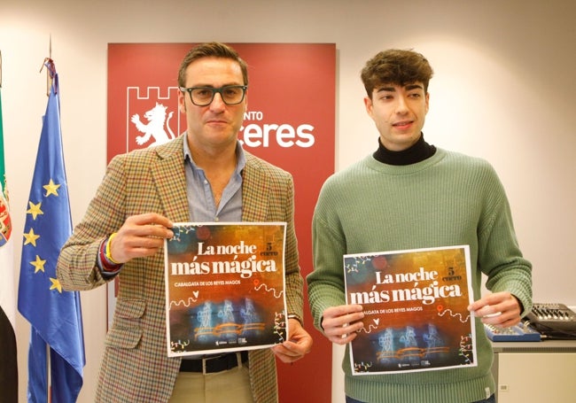 Jorge Suárez y Luis Molina, de la empresa que organiza la cabalgata.