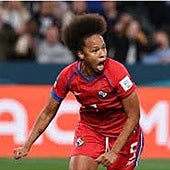 Yomira Pinzón durante el Mundial con Panamá.