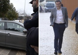 David Sánchez Pérez-Castejón llegó en coche a los juzgados de Badajoz y Miguel Ángel Gallardo, a pie.