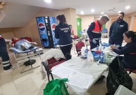 Donación de sangre ayer en el Hospital de Mérida.