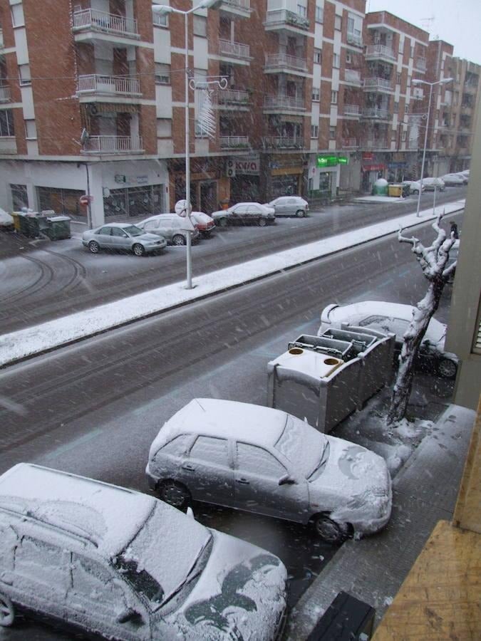 El 10 de enero de 2010 la mayor parte de Extremadura se cubrió de blanco. En la imagen, Don Benito.