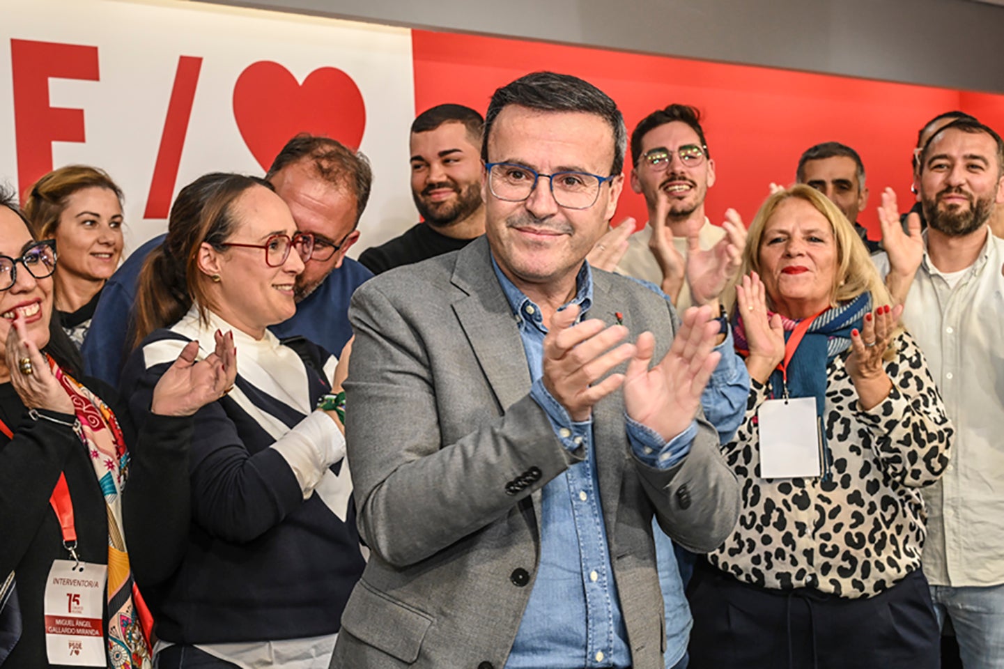 Fotos | Gallardo celebra su victoria en las primarias del PSOE de Extremadura