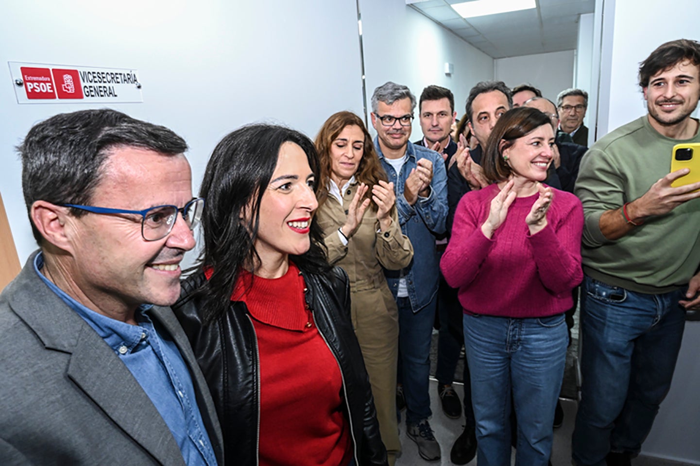Fotos | Gallardo celebra su victoria en las primarias del PSOE de Extremadura