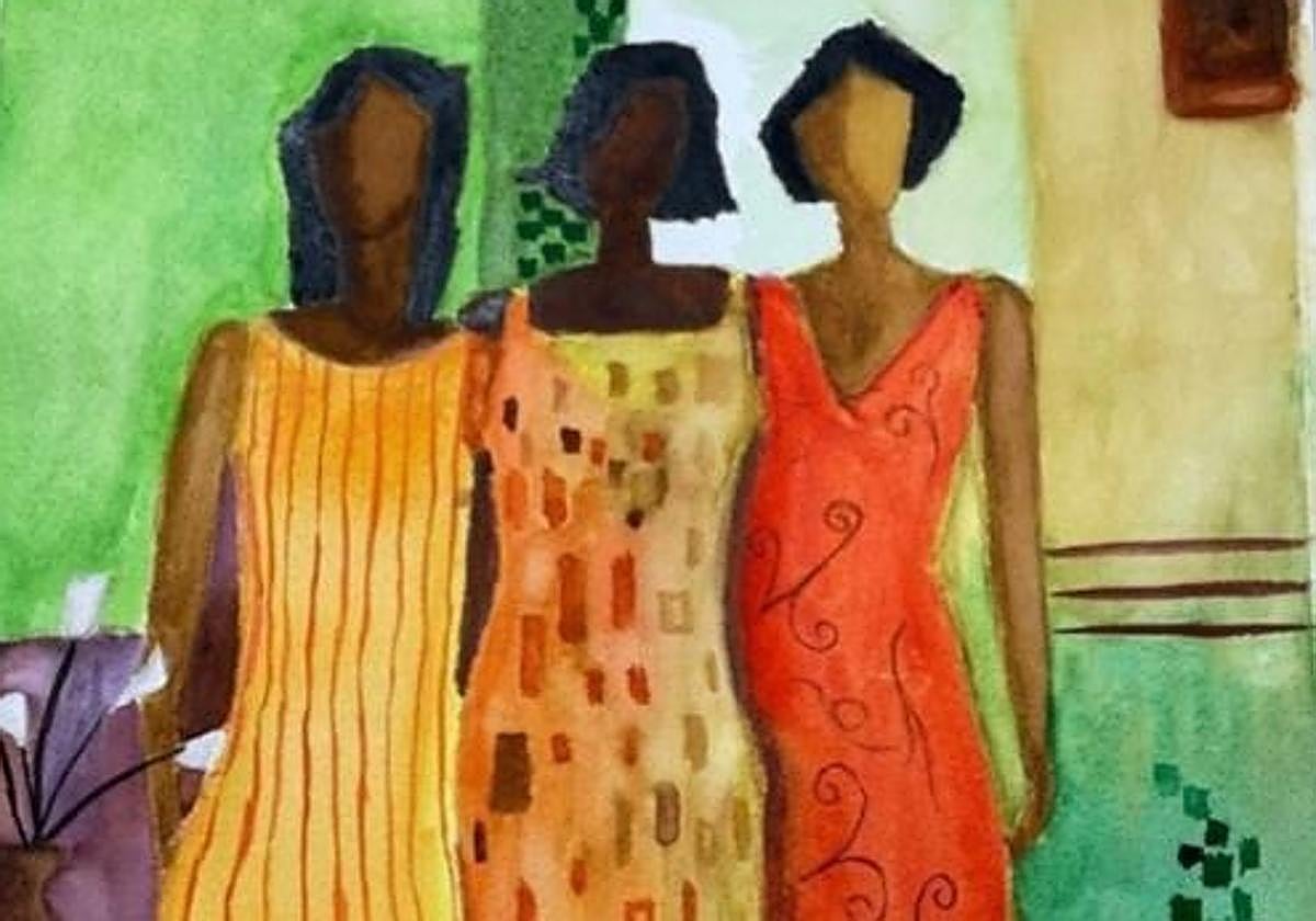 Pintura que ilustra el cartel de la muestra 'Pinceladas de calma'.