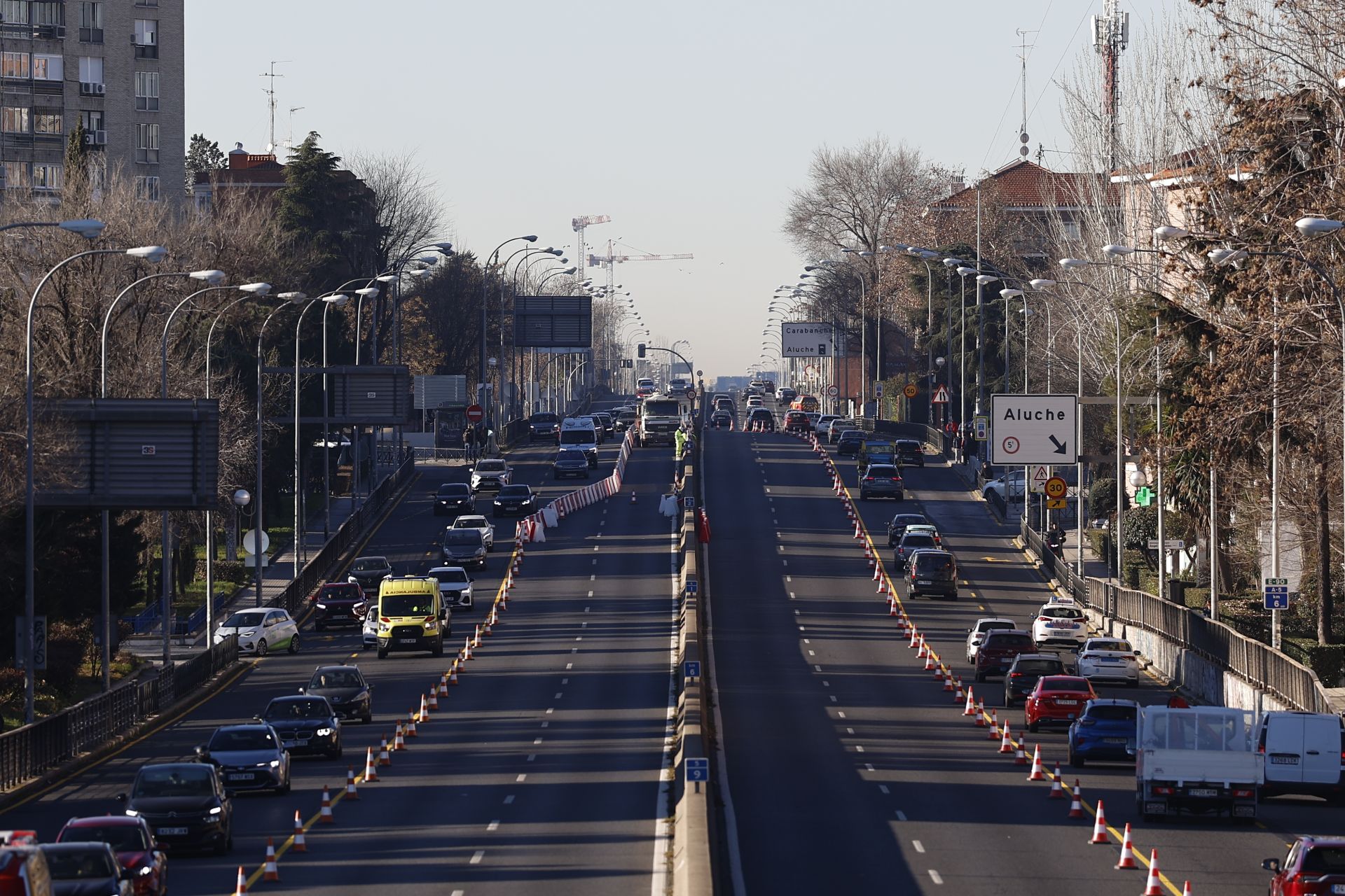 El inicio de la obra en la A-5 en Madrid provoca largas retenciones