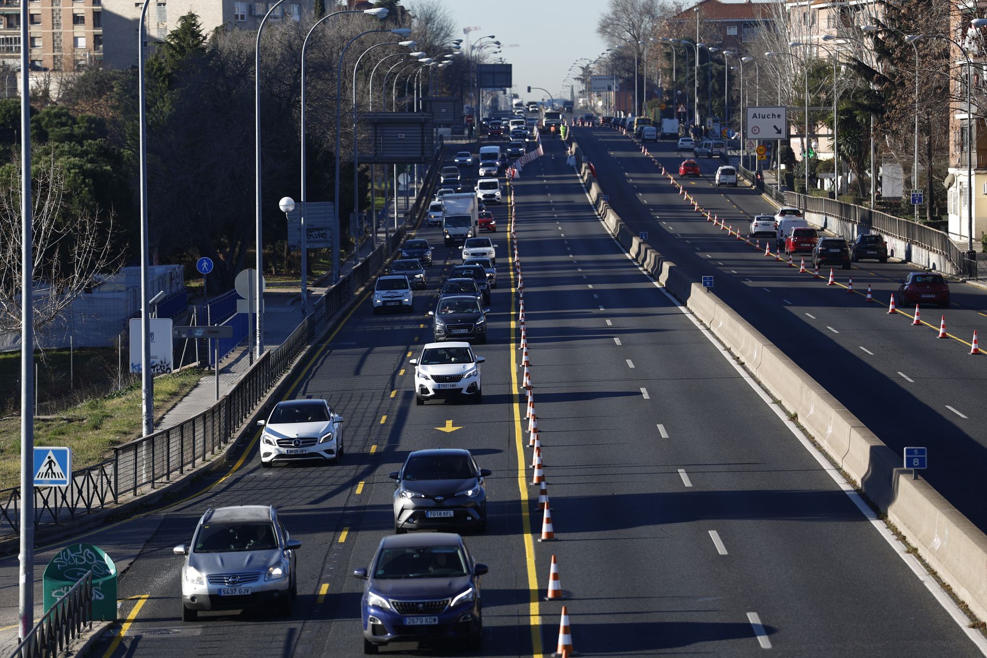 El inicio de la obra en la A-5 en Madrid provoca largas retenciones