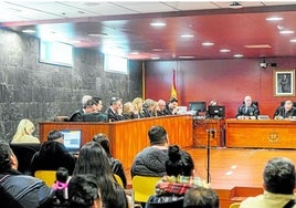 La Audiencia Provincial de Cáceres acogió ayer el macrojuicio por ciberestafas.