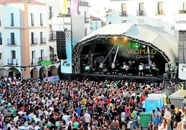 Imagen de archivo de una actuación en el Womad Cáceres.