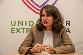 La coordinadora de Podemos Extremadura, Irene de Miguel.