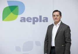 Carlos Palomar en la sede de Aepla.