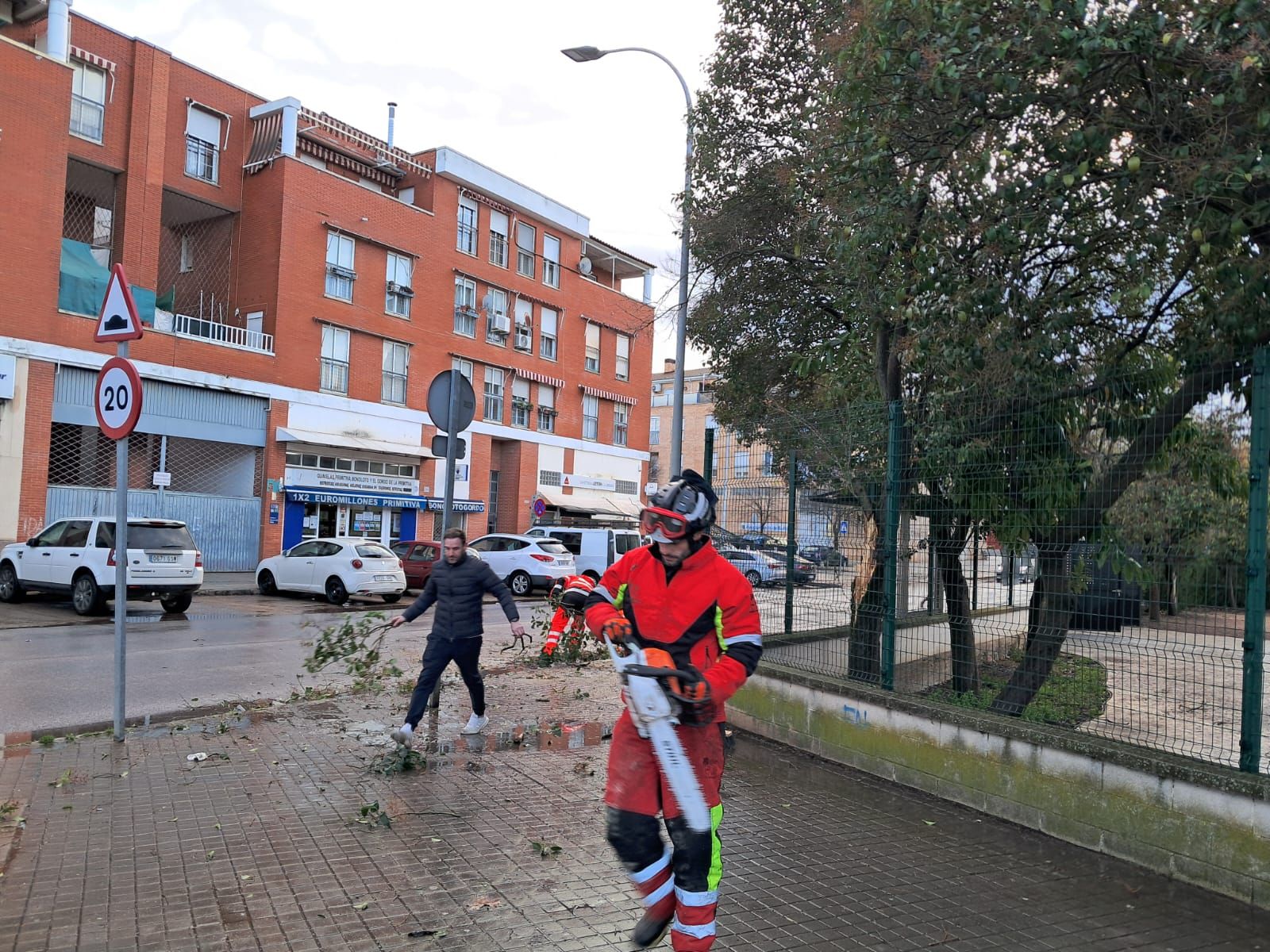 El vendaval de esta mañana en San Fernando, en imágenes