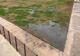 Zona inundada en el corredor verde Pardaleras.