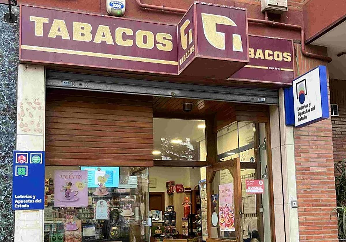 Punto de venta de Logroño en el que se validó uno de los boletos agraciados con un premio de segunda categoría.