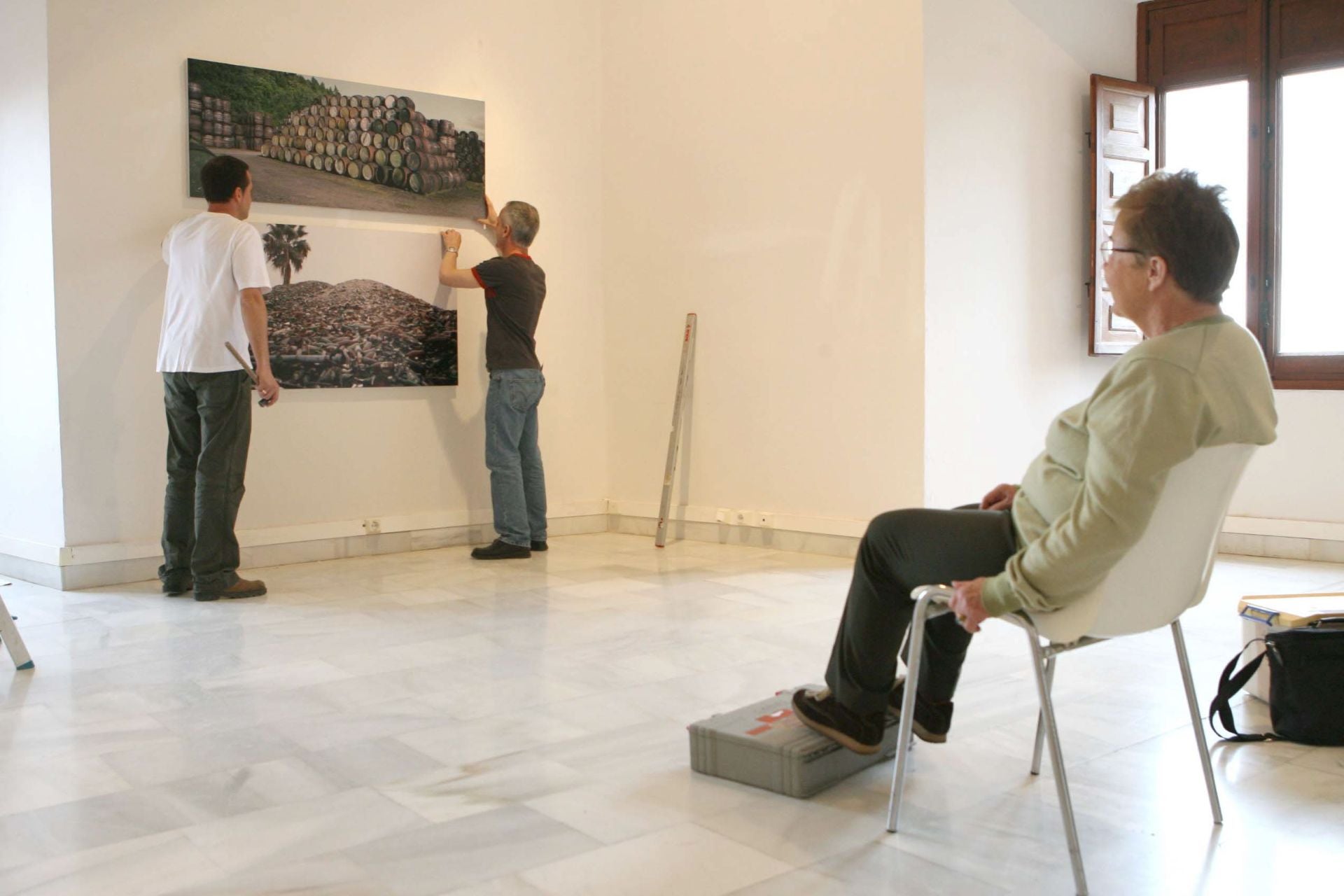 Viendo colocar obras en 2007