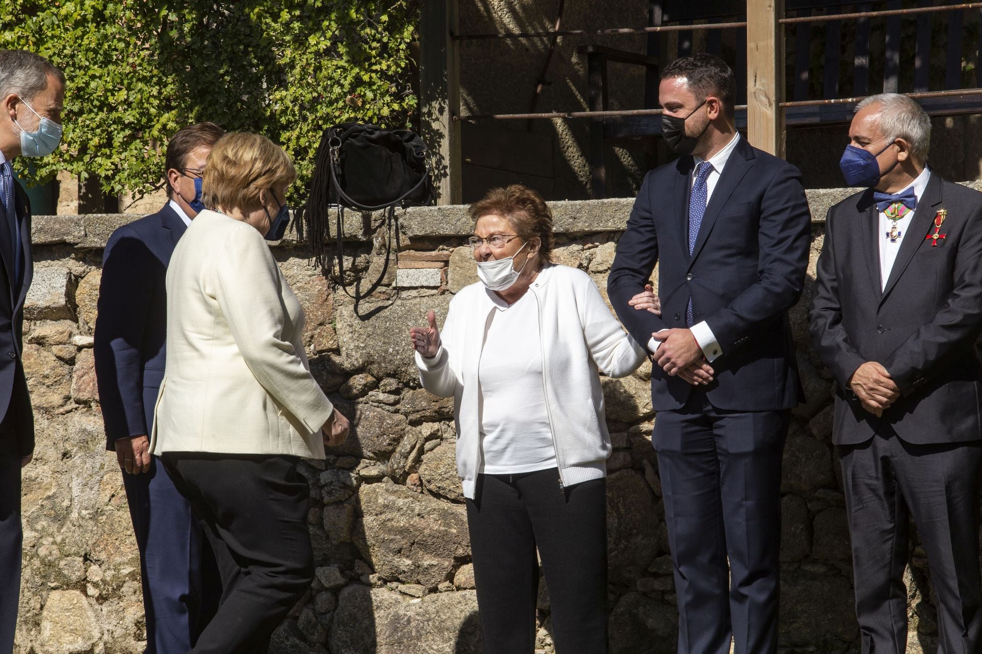 Con Angela Merkel en Yuste en 2021