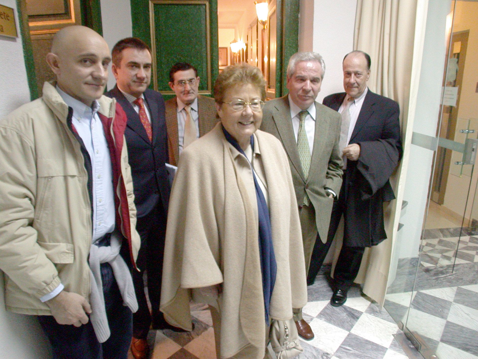 Helga de Alvear con Toño Pérez y José Polo, de Atrio.