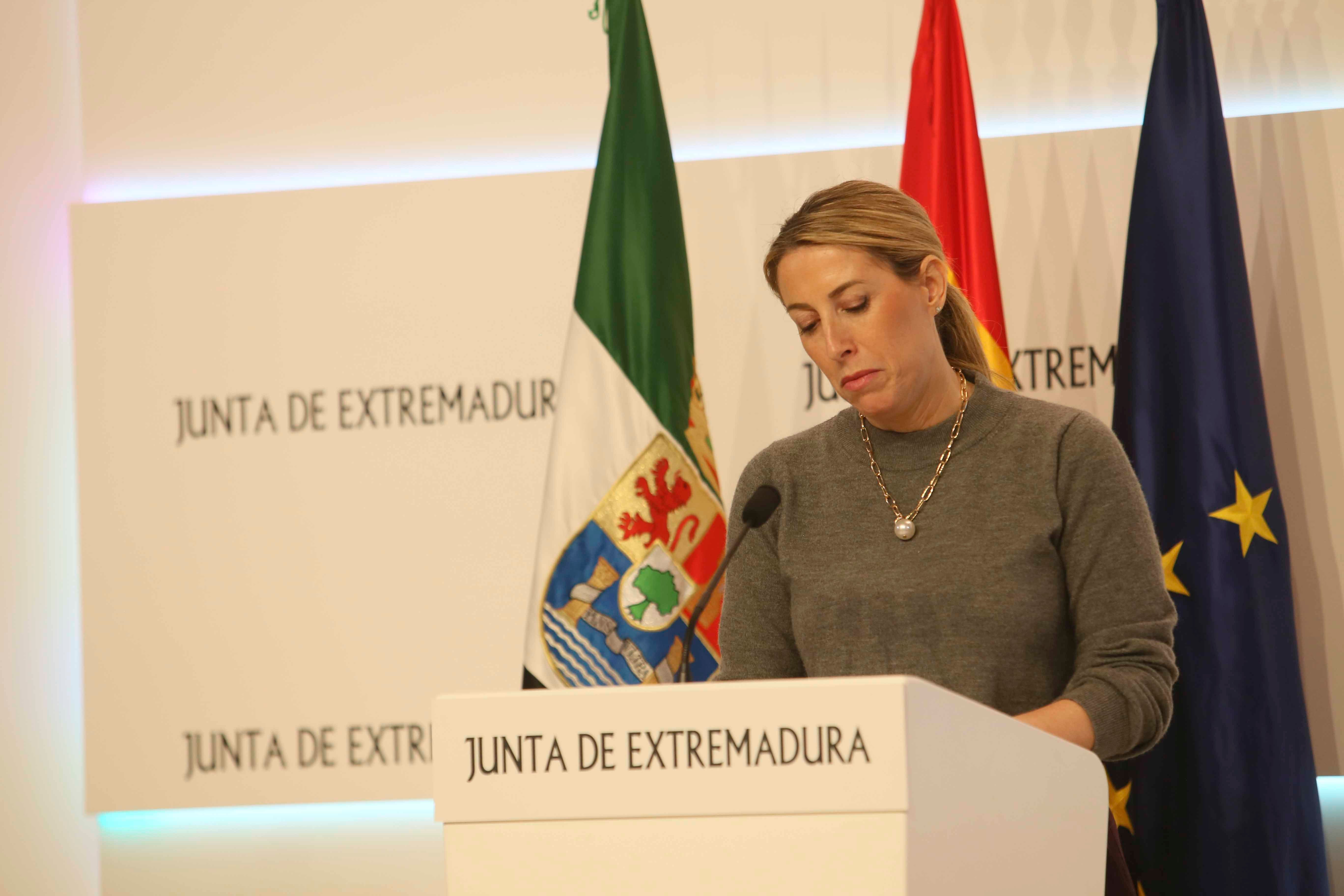 La presidenta de la Junta de Extremadura, María Guardiola.