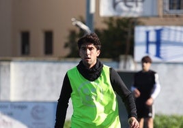 Borja Domingo durante un entrenamiento.