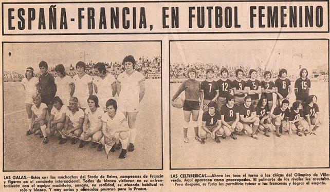 Recortes de la revista editada por Rafael Muga donde informa sobre los encuentros disputados entre el Olímpico de Villaverde y el Stade de Reims en España.