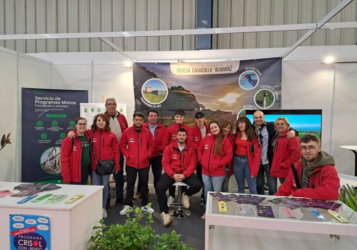 Los alumnos en Agroexpo.